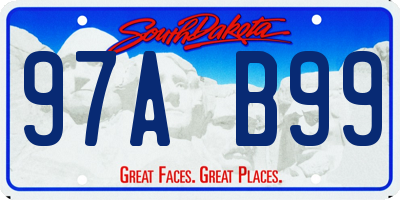 SD license plate 97AB99