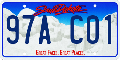 SD license plate 97AC01