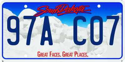 SD license plate 97AC07