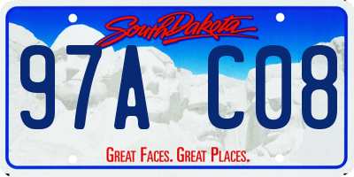 SD license plate 97AC08