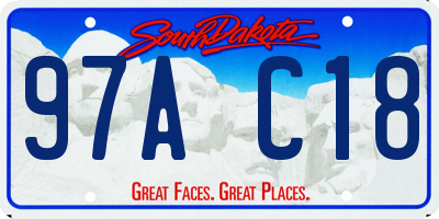 SD license plate 97AC18