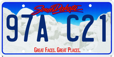 SD license plate 97AC21