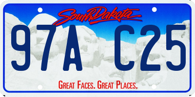 SD license plate 97AC25