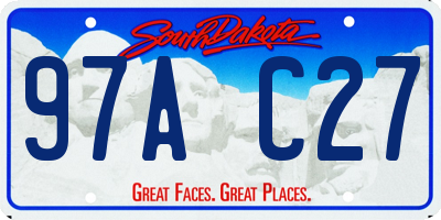 SD license plate 97AC27