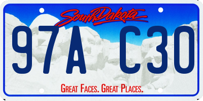 SD license plate 97AC30