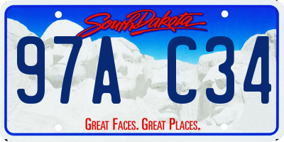 SD license plate 97AC34