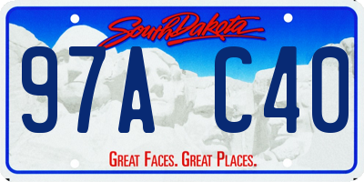 SD license plate 97AC40