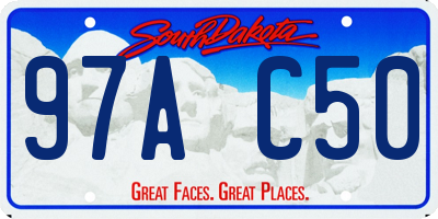 SD license plate 97AC50