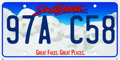 SD license plate 97AC58