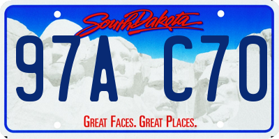 SD license plate 97AC70