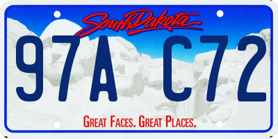 SD license plate 97AC72