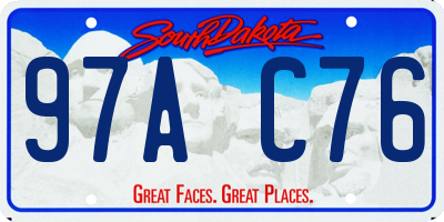 SD license plate 97AC76