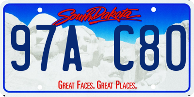 SD license plate 97AC80