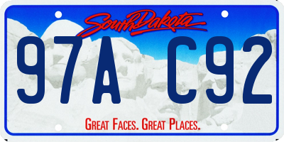 SD license plate 97AC92