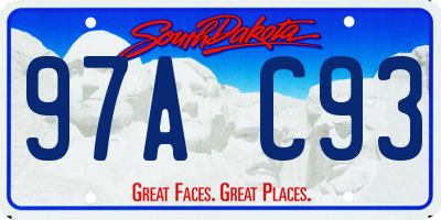 SD license plate 97AC93