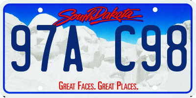 SD license plate 97AC98