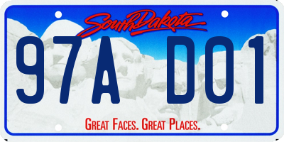 SD license plate 97AD01