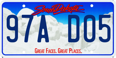 SD license plate 97AD05