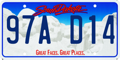 SD license plate 97AD14