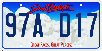 SD license plate 97AD17