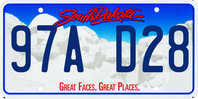SD license plate 97AD28