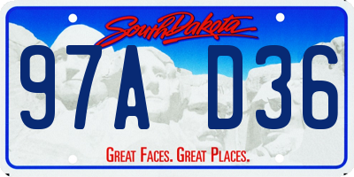 SD license plate 97AD36