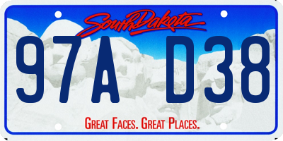 SD license plate 97AD38