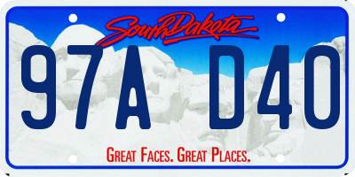 SD license plate 97AD40