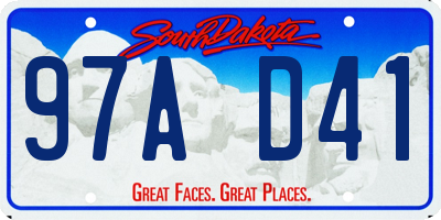 SD license plate 97AD41