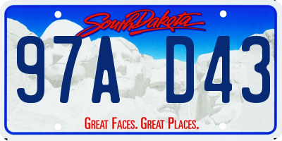 SD license plate 97AD43