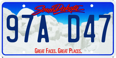 SD license plate 97AD47