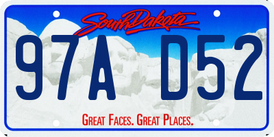 SD license plate 97AD52