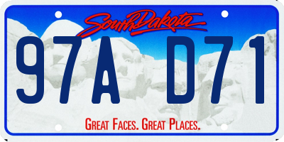 SD license plate 97AD71