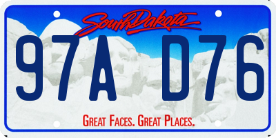 SD license plate 97AD76