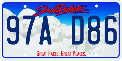 SD license plate 97AD86