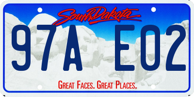 SD license plate 97AE02