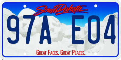 SD license plate 97AE04