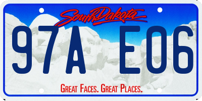 SD license plate 97AE06