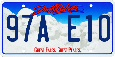 SD license plate 97AE10