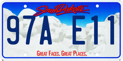 SD license plate 97AE11