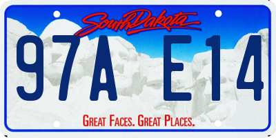 SD license plate 97AE14