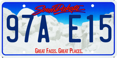 SD license plate 97AE15