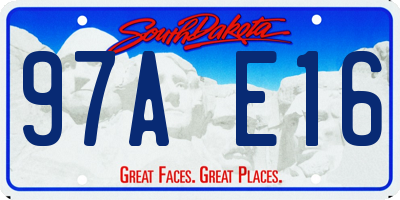 SD license plate 97AE16