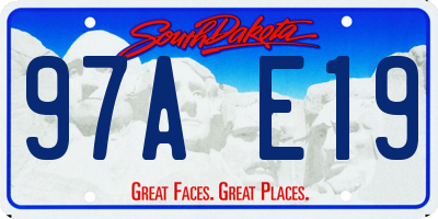 SD license plate 97AE19