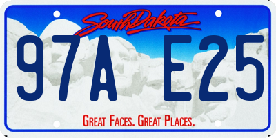 SD license plate 97AE25