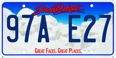 SD license plate 97AE27