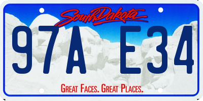 SD license plate 97AE34