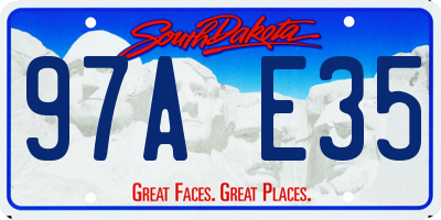 SD license plate 97AE35