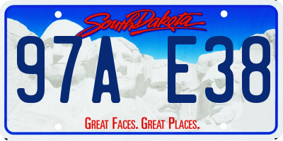 SD license plate 97AE38