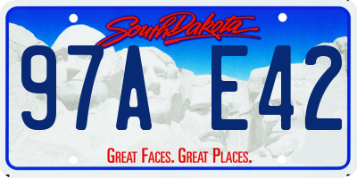 SD license plate 97AE42